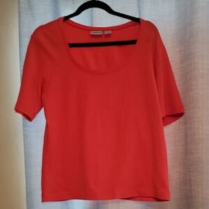 Chico's Coral Short Sleeve Tee